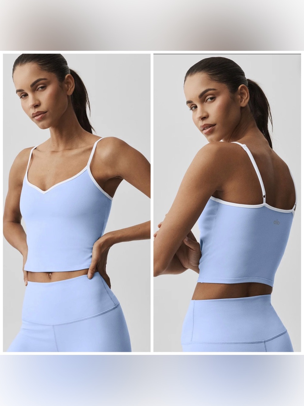 NWT Alo Refined Bra Tank Light Provence Blue Size Medium